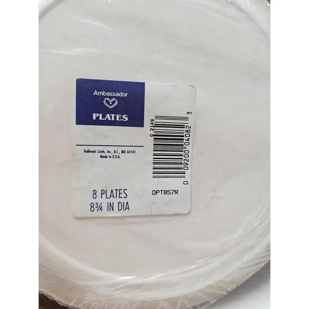 USA Hallmark Ambassador Paper Plates 2‑Pk, 8.75